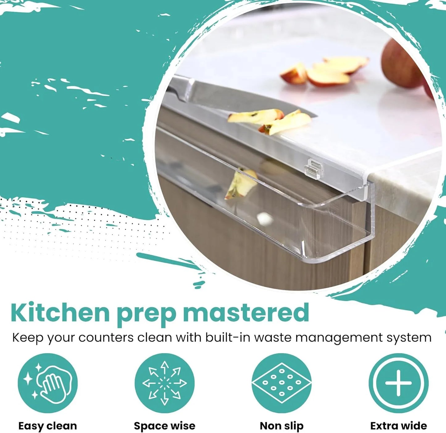 Kitchen Countertop Non-Slip Transparent Cutting Board