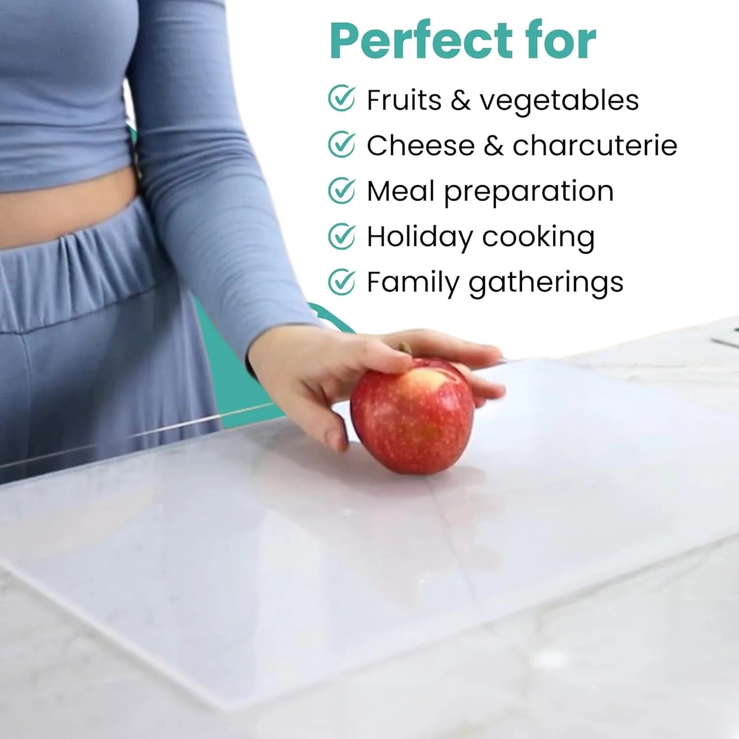 Kitchen Countertop Non-Slip Transparent Cutting Board