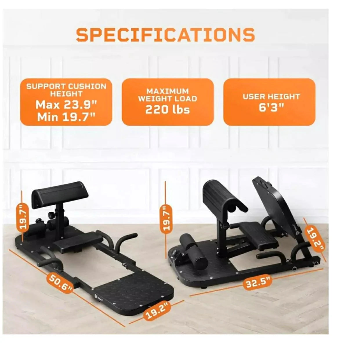 A home for hip thrust and squat machines - a multi-functional gluteal muscle builder