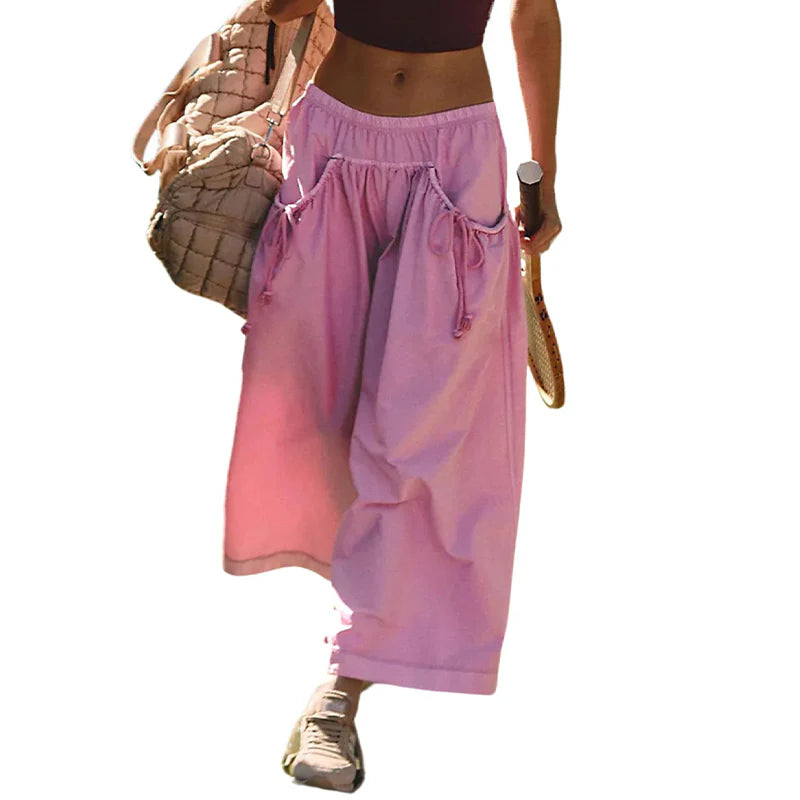 🌞Casual Cropped Wide-Leg Beach Pants