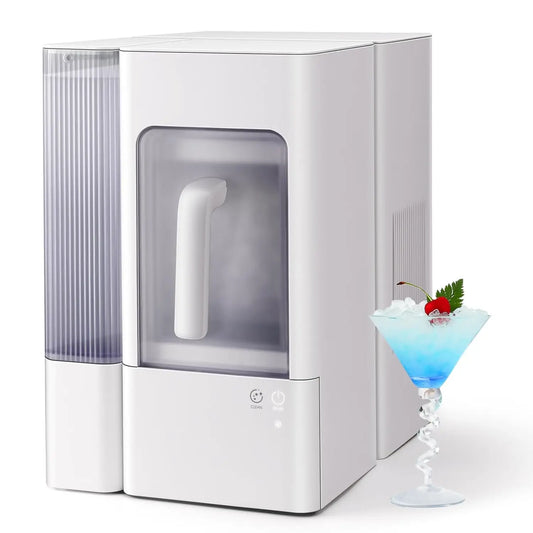 Countertop ice machine (stainless steel housing with viewing window)